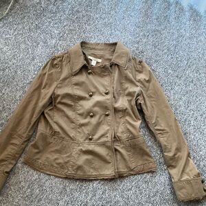 Loft Khaki  Double Breasted Jacket